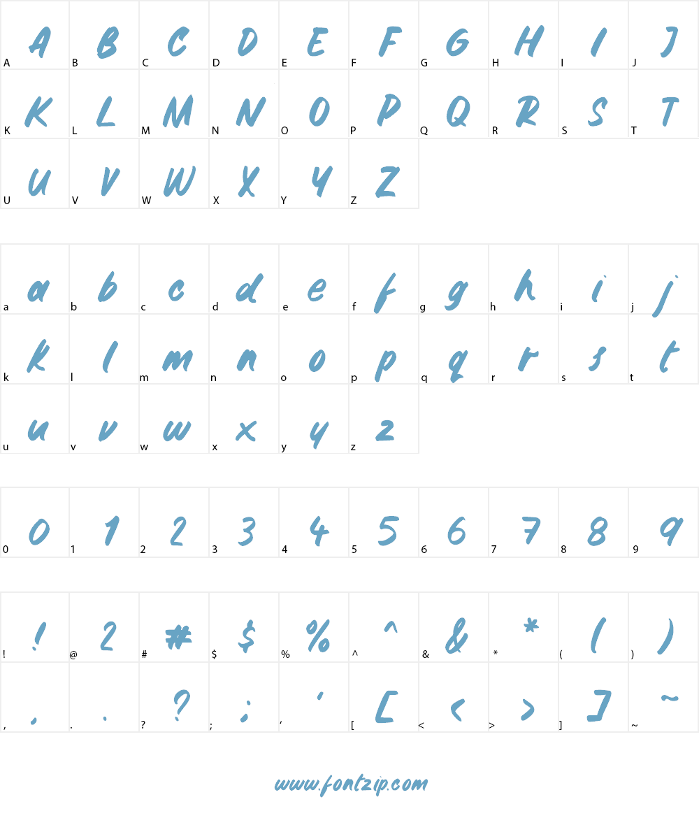 Gemini Brush Font Character